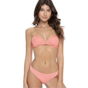 NWT PILYQ PQ CORAL‎ COAST CHRISSY BANDEAU TOP